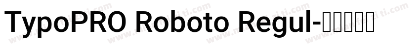 TypoPRO Roboto Regul字体转换